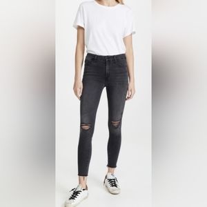 EUC MOTHER The Looker Frayed black distressed knees destroyed hems frayed by